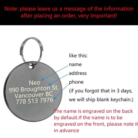 VIP Personalized Address Number Dogs Collar ID Pendant Customizable Engraved Pets ID Tag for Dog Cat Bronze Nameplate Tags