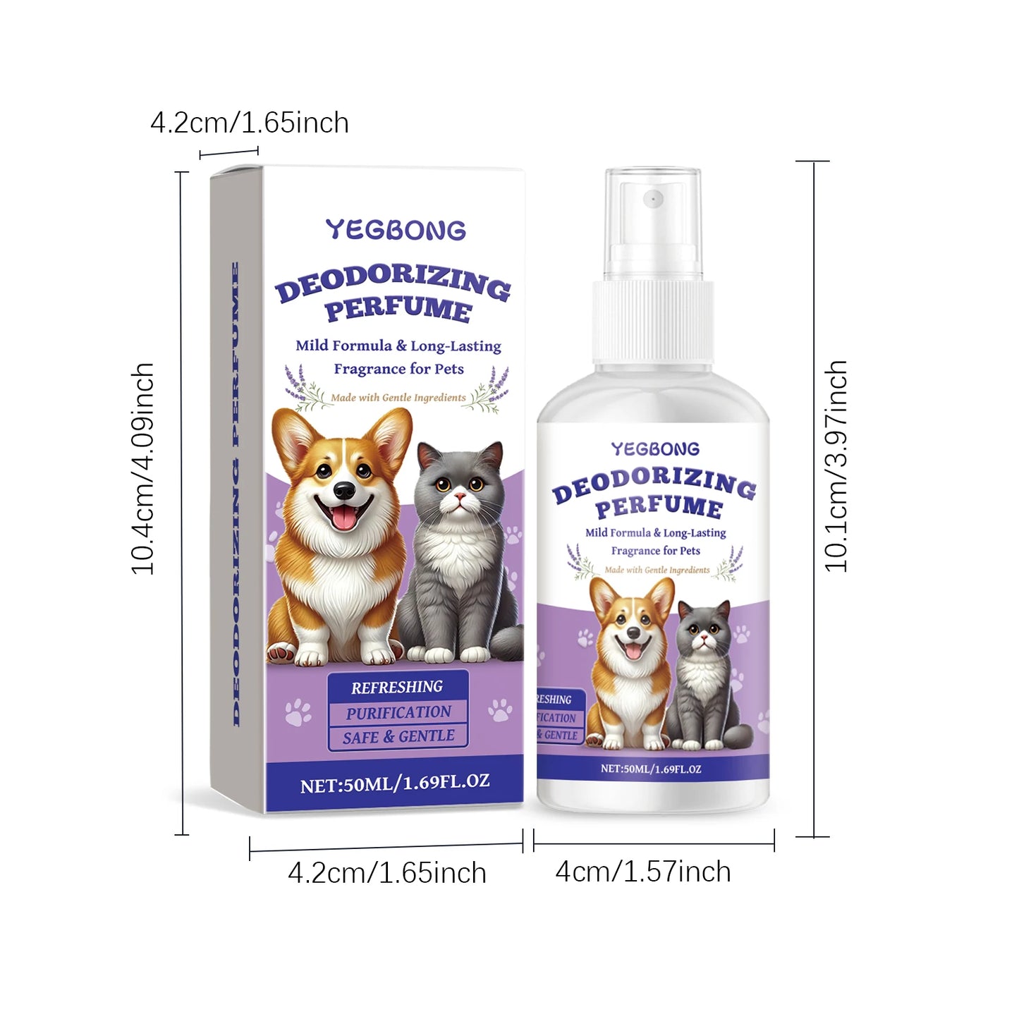 Dog and Cat  Deodorizing Spray Eliminate Bad ODORS ,Non-irritating Refreshing Air