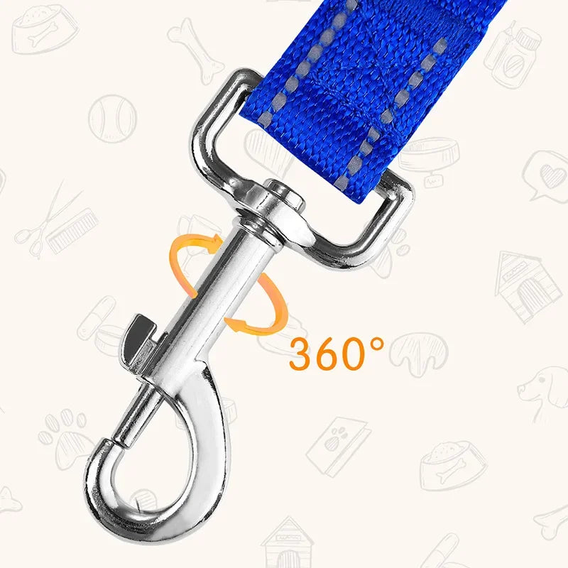 Reflective Night Safety Lead Strap for Dogs & Cats — Multiple Lengths & Colors