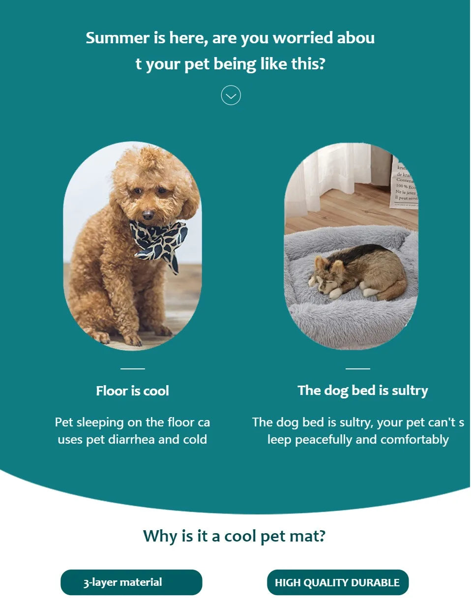 Extra Large Self-Cooling Dog & Cat Mat — Ice Pad for Big Dogs