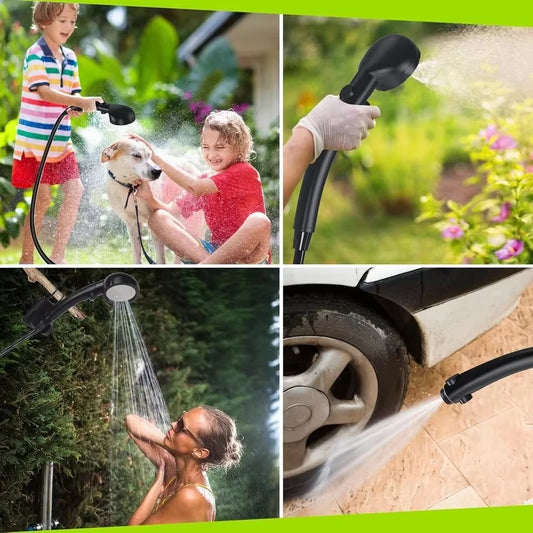 Portable Shower for Outdoor use, 6000mAh Rechargeable, 4 Spray Modes