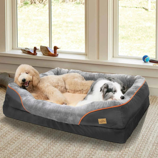 Large Orthopedic Dog Bed — Removable Machine-Washable Waterproof Cover (Copy)