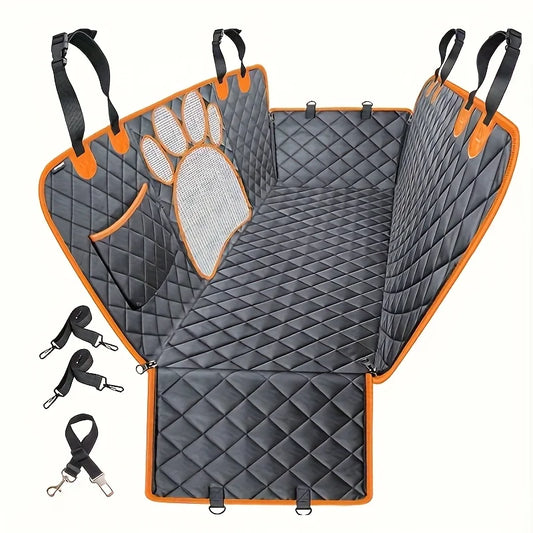 Heavy Duty Dog Car Seat Cover — Waterproof, Scratch-Resistant, Anti-Slip Rear Seat Protector